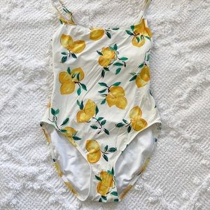 Kate Spade Lemons One Piece Swimsuit Size XS